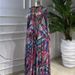 Women's Clothing Elegant Round Neck Printed Dress Long Sleeve Button Down Evening Gown For Spring_ecoleips.com