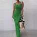 Women's Clothing Women's Tight Long Skirt Sexy Slim Sleeveless Temperament Dress_ecoleips.com