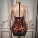 Fashionable Women's Loose Fitting Mesh Transparent Sequin Dress Sexy Club Clothing Mirror Pattern Party Wear Prom Evening Dress_ecoleips.com
