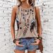 2024 Summer New European And American Cross-Border Casual Feather Wing Round Neck Vest WN11_ecoleips.com