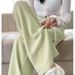 Pajama Pants Wide Leg Pants Women's High Waisted Pants Thin Style Hanging Pants Long Style High Elasticity Straight Leg Pants_ecoleips.com