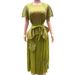 Women's Clothing Printed Gold Stamped Swing Flower Suit Skirt_ecoleips.com