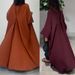 Women's Clothing Muslim Arab Women Abaya Cardigan Robe Outer Wear Robe_ecoleips.com