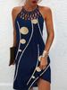 Spring Summer 2026 National Wind Positioning Print Mesh Belt Sleeveless Casual Dress New Fashionable Women's Clothing_ecoleips.com
