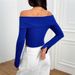 Voya Women's One Word Neck Trendy T-shirt 2026 Spring/Summer New Off Shoulder Short Top_ecoleips.com