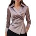 Aria Basics Aria Basics European And American Cross-border 2025 Autumn New Bestseller Solid Color Fashionable Waist-cinching Irregular_ecoleips.com