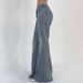 American Retro Double Button Flared Slim Fit Stretchy Autumn Winter Women's Long Jeans_ecoleips.com