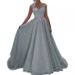 Women's Lace Suspender Ball Gown - Light Luxury Evening Dress For Birthday Parties & Formal Events_ecoleips.com