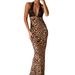 European And American Style 2023 Spring-summer New Women's Fashion Lace Trim Strapl Sexy Backl Slim-fit Printed_ecoleips.com
