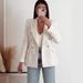 ng2510292 2024 New Urban Casual Women's Textured Double-Breasted Blazer_ecoleips.com