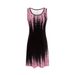 2025 European And American Fashion New Sleeveless Butterfly Gradient Print Tank Dress_ecoleips.com