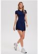 Tennis Suit Women's Summer Henry Collar Short-sleeved Top A-shaped Pleated Short Skirt Anti-light Sports Suit_ecoleips.com