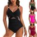 Women's Clothing Swimsuit Sexy Mesh Bathing Suit Solid Color High Elasticity, Quick Dry(Black, Wine Red, Army Green, Peacock Blue, Navy, More Colors)_ecoleips.com
