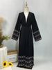 Hot Selling Ramadan Rhinestone Cardigan Islamic Dresses With Pockets Kebaya Muslim Kimono Abaya Dubai Modest Clothing Women Red_ecoleips.com