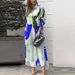 Women's Clothing Autumn New Fashion Printed Shirt Collar Loose Waist Dress Women_ecoleips.com