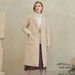 Elegant Long Trench Coat For Women - Winter Fashion Belted Polyester Cotton Coat With Lapel Collar & Diamond Quilted Pattern, Plus Size Available_ecoleips.com