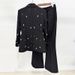 Elegant Rhinestone Embellished Slim Fit Blazer & Pants Suit Set For Women - Formal & Party Wear Two-Piece Outfit_ecoleips.com