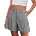 European And American Cross-border New 2026 Spring/summer Urban Style Elegant Women's High-waisted Casual Shorts_ecoleips.com
