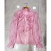 Elegant Stand Collar Petal Sleeve Blouse For Women - Ruffle Detail White Top, Light Luxury Palace Style, Autumn Fashion_ecoleips.com