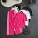 Women's Streetwear Set Summer Loose Fit Fashionable Short Sleeved Top And Pants Casual Two Piece Running Set_ecoleips.com