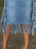 K Fashionable Trend Sexy Denim Fringed Midi Skirt_ecoleips.com