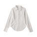 Women's Stylish Striped Long Sleeve Shirt - Slim Fit Turn-Down Collar Blouse, Elegant & Versatile For Spring & Summer_ecoleips.com