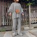 Elegant Solid Color Muslim Women's Casual Fashion Pants Set Modest Middle Eastern Arabic Style for Everyday Wear_ecoleips.com