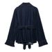 2025 Summer Women's American Street Style Denim Trench Coat High Waist Long Pants Fashion Set_ecoleips.com