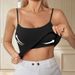 European And American Style Double-shoulder Fully Fixed Cup Camisole Bra, Summer Tank Top With Chest Pads For_ecoleips.com
