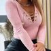 2025 Auumn European And American Syle Elegan Long-Sleeve V-Neck Solid Color Chain Women's Auumn-Winer Casual_ecoleips.com