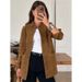 Retro British-Style Suede Fashionable And Versatile Coat, A Rare Suede Outerwear For Women In Autumn And Winter_ecoleips.com
