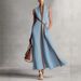Women's Color Block Sleeveless Stand Collar Dress European American Style Cotton Linen Blend Available in 5 Colors_ecoleips.com