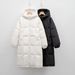 Pinghu Chijia Thick Loose Puffer New Duck Winter Coat Extra Long Over-The-Knee Down Jacket For Women_ecoleips.com