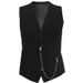 Same Style As In The Mall 2026 Women's Spring And Autumn New Slim-fit Chain V-neck Short Vest Jacket 5400780_ecoleips.com