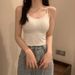 2026 Short Strap Vest Women's Inner Wear Short Style Sexy Back Pad Bra Trendy Base Top Nylon Spandex Blend Pure Color Design_ecoleips.com