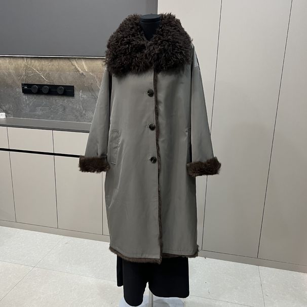 girl Internet Celebrity Hot-Selling Rabbit Shearling New Parka Real Large Size Reversible Women's Fur Coat_ecoleips.com