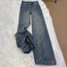 Retro High Waist Wide Leg Jeans For Women Sparkly Rhinestone Embellished Loose Straight Denim Floor Length Casual Solid_ecoleips.com