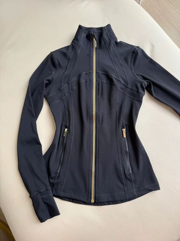 Women's Long Sleeve Top Fitted Stand Collar Gold Zipper Mesh Free Yoga Sportswear_ecoleips.com