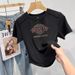 Fashionable Oversized Shoulder Short Sleeve T-Shirt Women's Casual Versatile Top for Layering Or Single Wear_ecoleips.com