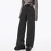 High-Waisted Wide Leg Jeans For Women – Stretch Cotton Denim Pants – Fashion Workwear (Sizes 25-32, Black)_ecoleips.com
