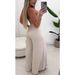 Women's Clothing Slim Temperament Long Wide Leg Pants Sexy Top Solid Color_ecoleips.com