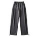 Women’s Clothing Online Autumn And Winter Hot Style Drawstring Ankle Sweatpants Women Chic Hot Girl Sports Pants Straight Loose Wide Leg Pants_ecoleips.com