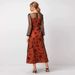 Custom-Made Women's Spring And Summer Round-Neck Long-Sleeved Digital Printed Mesh Dress_ecoleips.com
