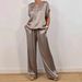 Women's Trendy Loose Shirt Wide Leg Trousers Casual Suit Spring Summer New_ecoleips.com