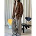 Louvre Early Spring New Paris Retro Design Symmetrical Pocket Suede Blazer Loose Fit Crisp Jacket For Women_ecoleips.com