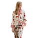 Christmas Dog Ins Style Pajamas For Women Spring And Autumn Sleeve Long Pants Suit Collar Silk Ladies Homewear_ecoleips.com