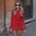 Elegant Short Knit Dress Solid Color round Neck Lace Trim Sleeveless High Waist Mini Casual Party Wear for Women Fall Winter Fashion Slim Fit_ecoleips.com