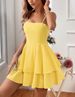 Women's Backless Spaghetti Strap Mini Dress with Bow Detail A-Line Swing Skirt Casual Summer Party Dress_ecoleips.com