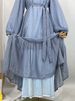 Latest Modern Fashion Ruffle Polka Islamic Clothing Kaftan With Lining Women Muslim Maix Casual Dress Abaya_ecoleips.com