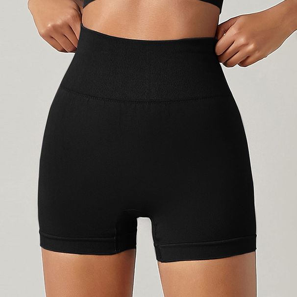 Women's Clothing Seamless Yoga Three-point Pants Moisture-wicking Solid Color Tight Stretch Fitness Clothes High Waist Sports Tight Pants_ecoleips.com